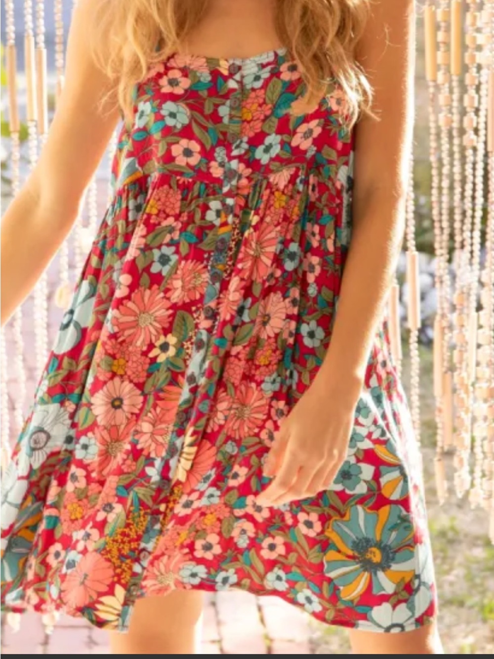 Natural Life floral Pink Multi dress XS NWT